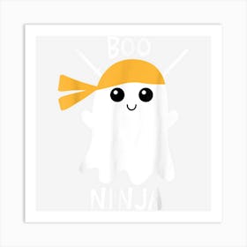 Funny Boo Ninja Ghost Cool Boo Ninja Ninjutsu Halloween Art Print