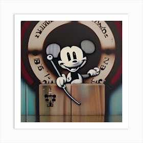 Mickey Mouse graffiti Art Print