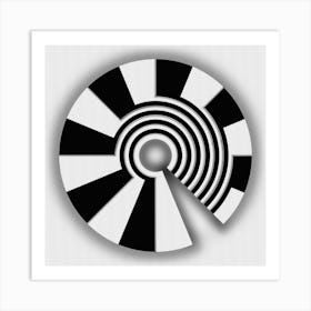 Black And White Circle Art Print