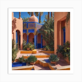 Courtyard In Morocco 1 Art Print