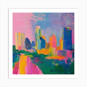 Abstract Travel Collection Austin Texas 4 Art Print