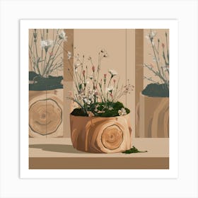 Flowers In A Pot 2 Art Print