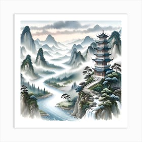 Chinese Pagoda Art Print