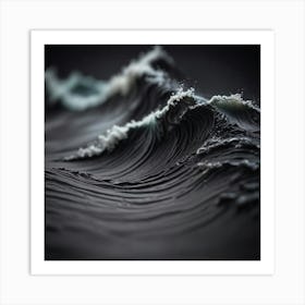 Black And White Wave Art Print