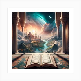 Open Book In The Sky Art Print