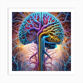 Brain And Spinal Cord 25 Art Print