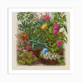 Garden Of Flowers Art Print