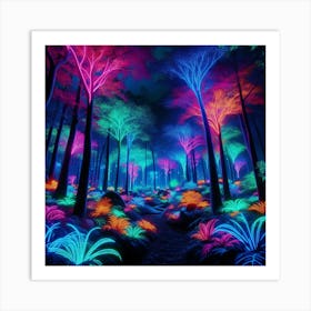 Neon Forest Art Print