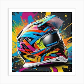 Motocross Helmet 1 Art Print