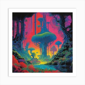 Psychedelic Forest 5 Art Print