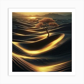 Sand Dunes At Sunset 4 Art Print