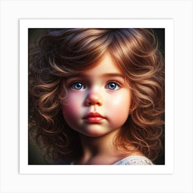 Portrait Of A Little Girl Art Print