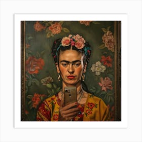 Frida Takes a Selfie Series 5 Art Print