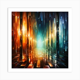 Silent Reflections A Colorful Dance Art Print