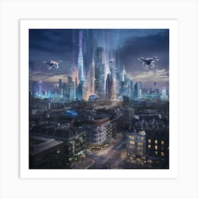 Futuristic Cityscape 19 Art Print