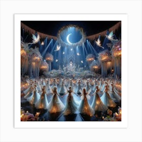 Enchanted Forest paintings art print Art Print