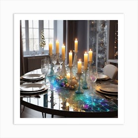 Christmas Table Setting 50 Art Print