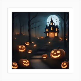 Halloween Pumpkins 2 Art Print