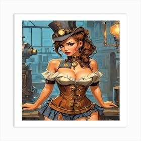 Steampunk Girl-Drucke 09.12.2024--daf1a Art Print