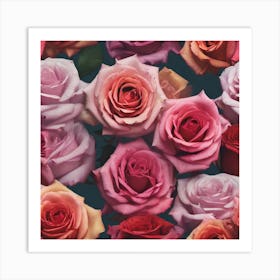 Roses Wallpaper 1 Art Print