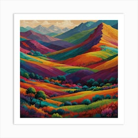 Colorful Landscape Art Print