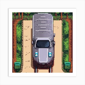 Pixel Train Art Print