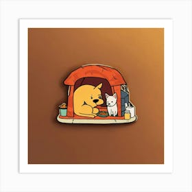 Homeless Pets Simple Sticker In Pixar Style (3) Art Print