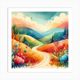 Landscape Painting 223 Art Print