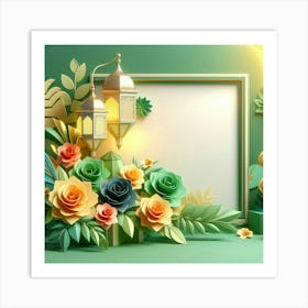 GreetingCard-Islamic-RamadanKareemMubarak-Lantern-Fanous 1 Art Print