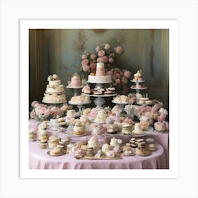 Wedding Cake Table 1 Art Print