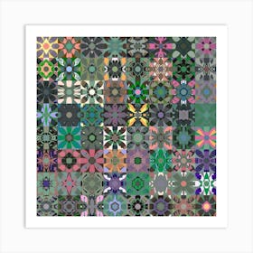 Quilted Daisies Art Print