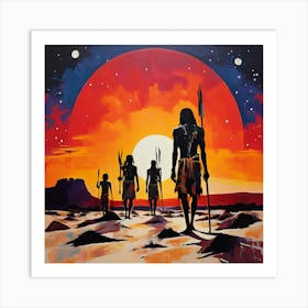 First Humans Roamed The Earth Their Footprints Yet To Be Lost To The Sands Of Time Art Print