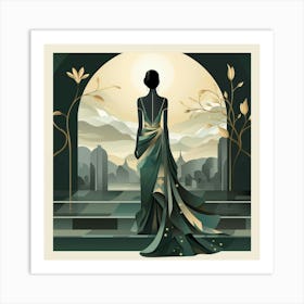 Woman In A Dress 3 Art Print