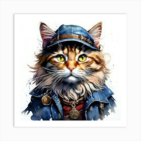 Cat In A Hat 1 Art Print