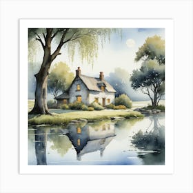 Country house scene 1 Art Print