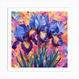 Blue Iris 3 Art Print