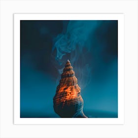 Sea Shell With Smoke 1 Art Print