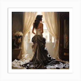 Woman In A Dress Art Print