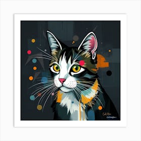 Cat Painting 2 Art Print