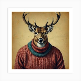 Deer Portrait Art Print