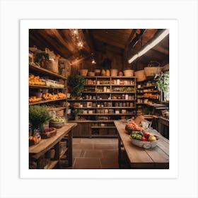 Interior Of A Farm Store Art Print