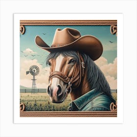 Cowboy Horse 1 Art Print