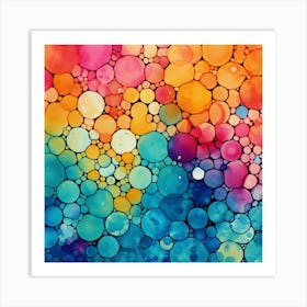 Watercolor Bubbles Art Print