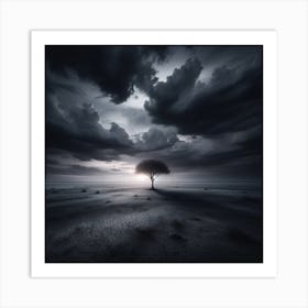 Lone Tree Dreamscape 1 Art Print