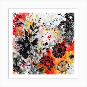 Abstract Floral Painting, Abstract Floral Painting Art Print