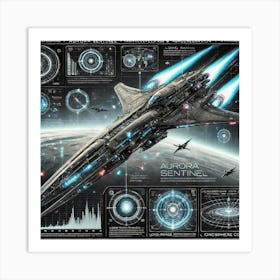 Ionosphere Aurora Sentinel Key Features Converted Art Print