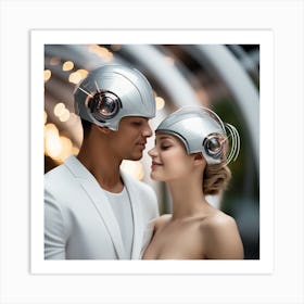 Futuristic Couple 145 Art Print