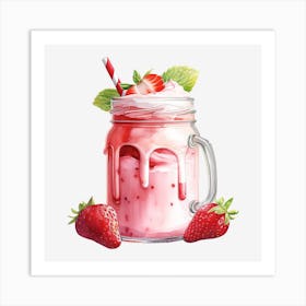 Strawberry Milkshake 24 Art Print