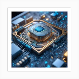 Cpu Chip 1 Art Print