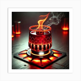 A Sci Fi Themed Cocktail Called Blazing Spirit Art Print